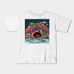 space jellyfish Kids T-Shirt